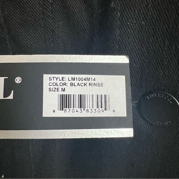 Stitch Fix Liverpool Kolten Denim Jacket Womens Medium Black Button Powerflex - Picture 7 of 11